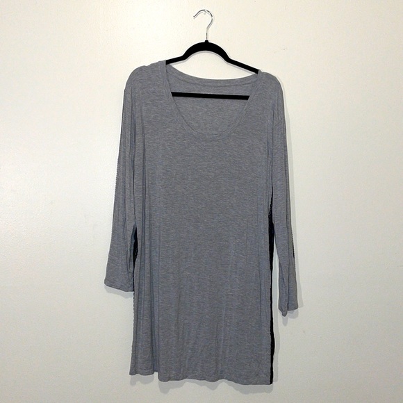 Victoria's Secret Other - Victoria's Secret Black Lace Side Long Sleeve Night Gown